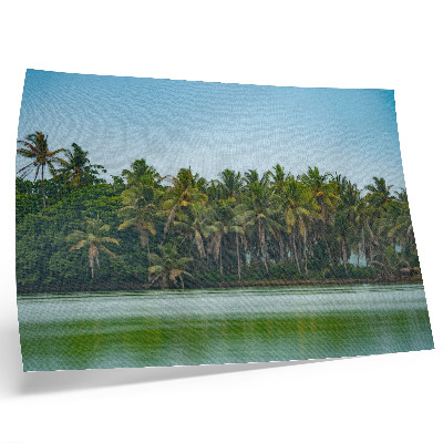 Poster pentru perete Palmieri tropicali, ape calme, cer armonios