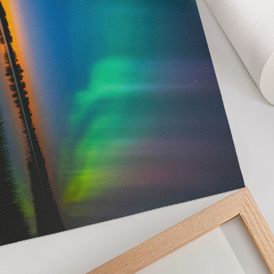 Poster Aurora deasupra lacului, o atmosferă magică