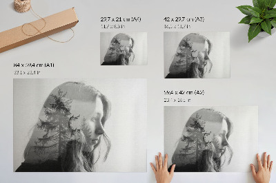 Poster pentru perete Portret alb-negru, eleganță subtilă
