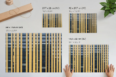 Poster Contrastul modern de simetrie dintre galben și albastru