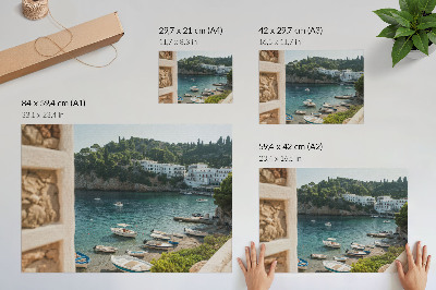 Poster Golful bărcilor, dealurile mediteraneene