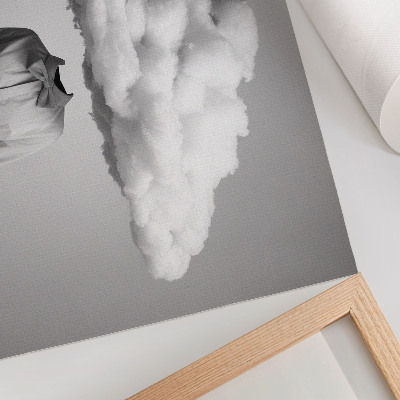 Poster retro Motiv minimalism suprarealist nor alb