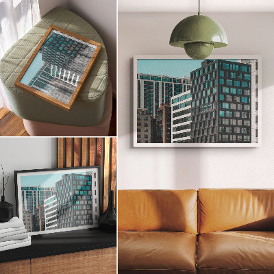 Poster pentru perete Armonie geometrică a sticlei clădirilor moderne