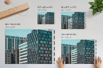Poster pentru perete Armonie geometrică a sticlei clădirilor moderne