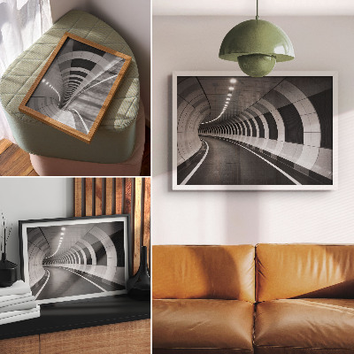Poster Tunel spațial geometric modern