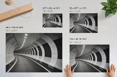 Poster Tunel spațial geometric modern