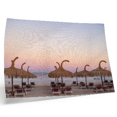 Poster pentru perete Azur, mare calmă, orizont roz delicat