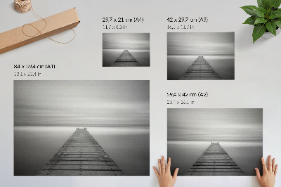 Poster pentru perete Dig monocromatic, suprafață calmă, eleganță