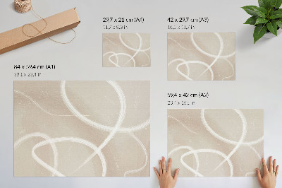 Poster pentru perete Valuri bej subtile și linii delicate