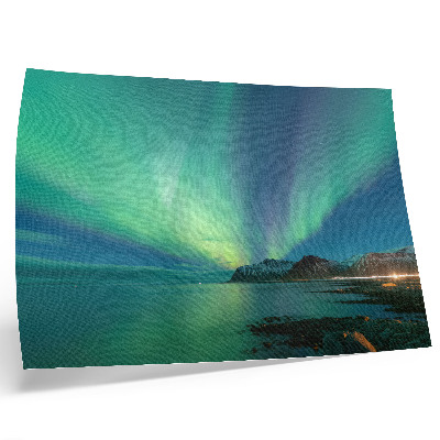 Poster pentru perete Aurora boreală deasupra mării, o atmosferă magică