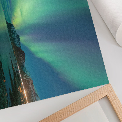 Poster pentru perete Aurora boreală deasupra mării, o atmosferă magică