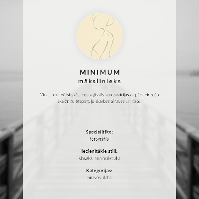 Poster Motiv armonios al peisajului minimalist al copacilor de iarnă