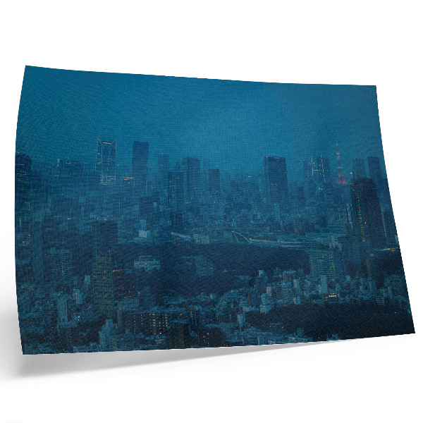 Poster Lumini de noapte Metropolis zgârie-nori moderni