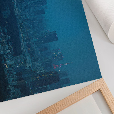 Poster Lumini de noapte Metropolis zgârie-nori moderni