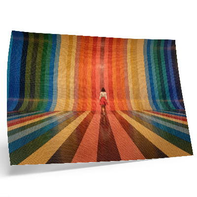 Poster retro Spațiu de inspirație pentru figuri cu dungi colorate