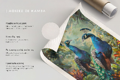 Poster Adâncimea simetriei coloanelor tunelului portocaliu
