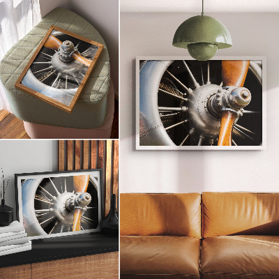 Poster retro Elemente metalice cu elice, aspect industrial