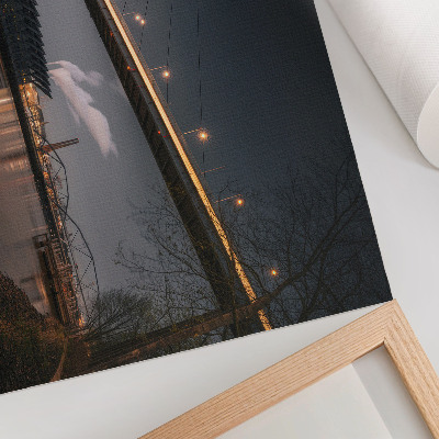 Poster pentru perete Pod noaptea structură modernă atmosferă liniștită