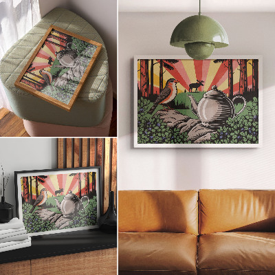 Poster O scenă dinamică a pădurii, bogată în detalii