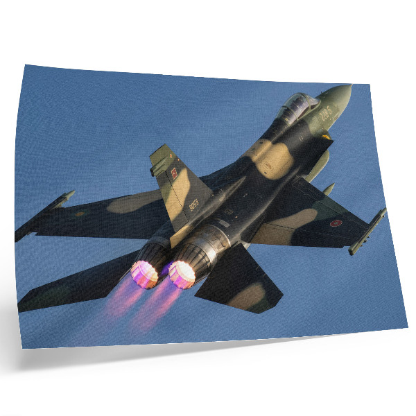 Poster pentru perete Avion cu reacție, culori intense, cer