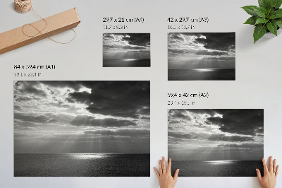 Poster pentru perete Cer dinamic peste un ocean calm