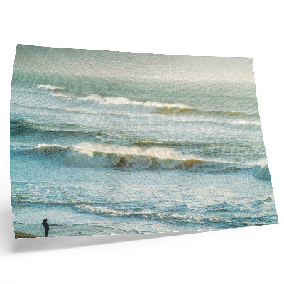 Poster pentru perete Mare, valuri, om, țărm, natură, dinamică