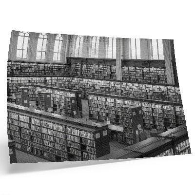 Poster Bibliotecă clasică cu rafturi din lemn