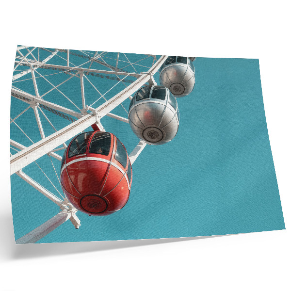 Poster retro Cabine dinamice cu cer turcoaz, modernitate