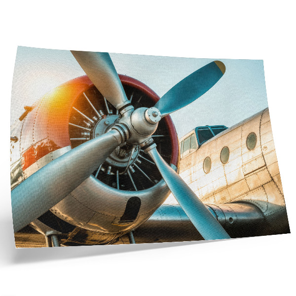 Poster O fotografie a unui motor de avion, tehnologie și modernitate