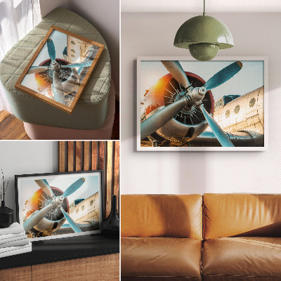 Poster O fotografie a unui motor de avion, tehnologie și modernitate