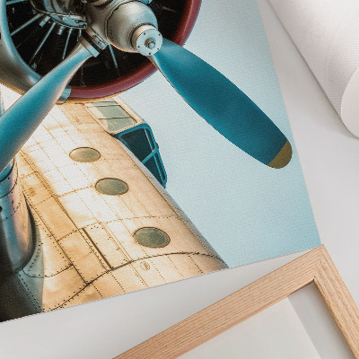 Poster O fotografie a unui motor de avion, tehnologie și modernitate