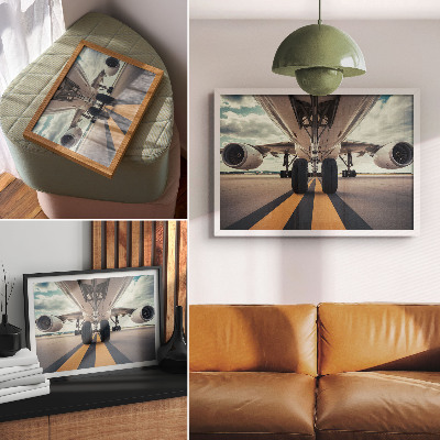 Poster retro Dinamica cerului pentru trenul de aterizare al avioanelor
