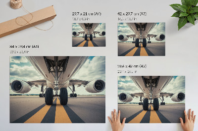 Poster retro Dinamica cerului pentru trenul de aterizare al avioanelor
