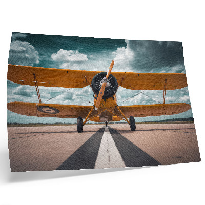 Poster Avion pe pistă cer dinamic