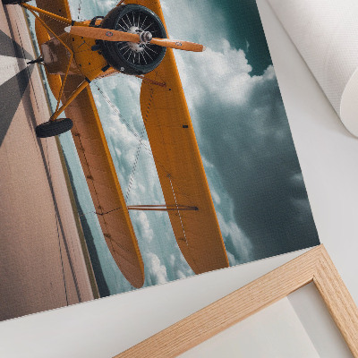 Poster Avion pe pistă cer dinamic