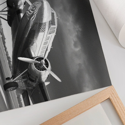 Poster Avion vechi în culori monocrome
