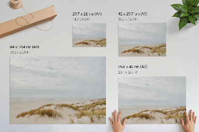 Poster retro Plajă cu nisip minimalist spațiu pace