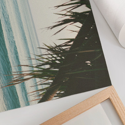 Poster plajă surfing valuri palmier naturalețe pace