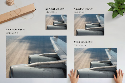 Poster Aripă de avion cu perspectivă dinamică