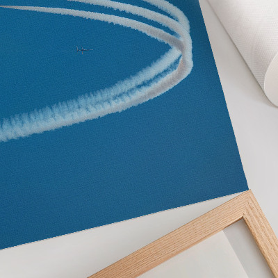Poster retro Formarea avioanelor pe fundalul dinamicii cerului
