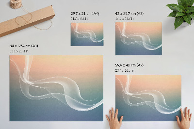 Poster pentru perete Valuri pastelate, eleganță subtilă, armonie