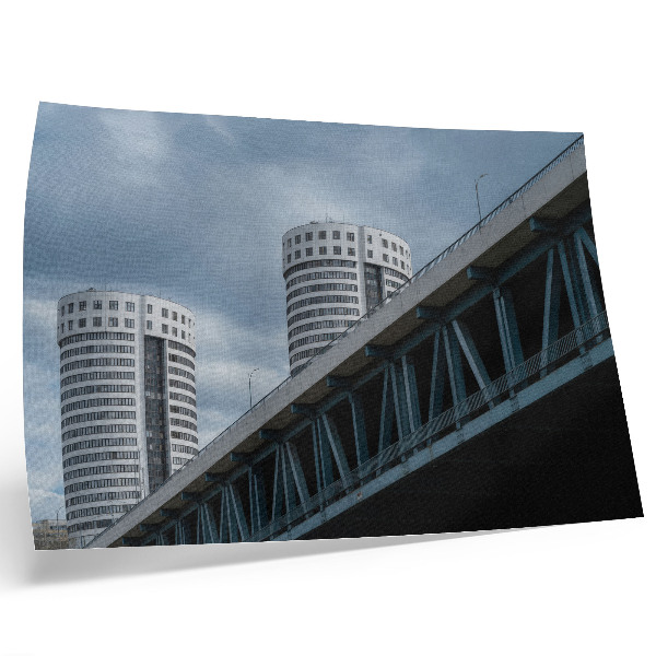 Poster pentru perete Pod și zgârie-nori modernitate simetrie eleganță
