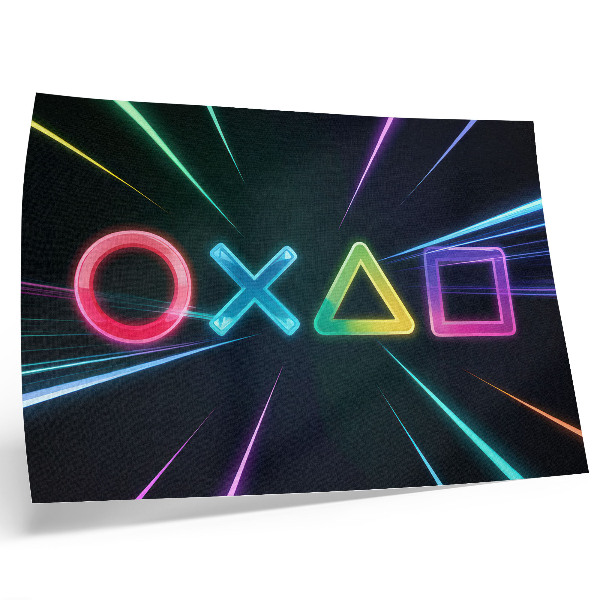 Poster pentru perete Forme geometrice neon în mișcare