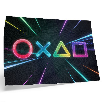 Poster pentru perete Forme geometrice neon în mișcare