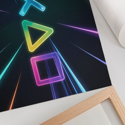 Poster pentru perete Forme geometrice neon în mișcare