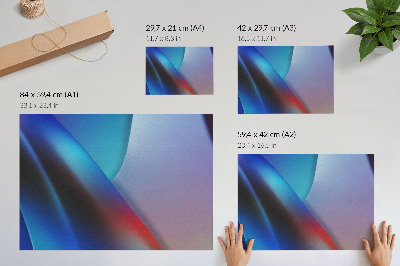 Poster pentru perete Tranziții neclare în tonuri de albastru intens și violet