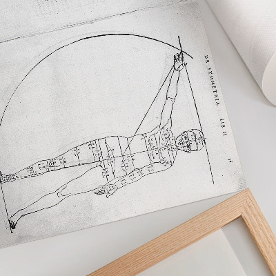 Poster retro Desenul unui bărbat în latină în versiunea lui Albrecht Dürer