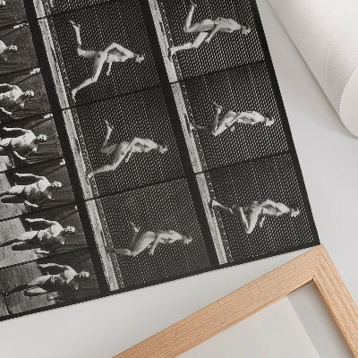 Poster retro Planșa 60 din Locomoția animală (1887) fotografiată de Eadweard Muybridge