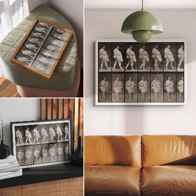 Poster pentru perete Femeie obeză mergând. Fototip după Eadweard Muybridge, 1887