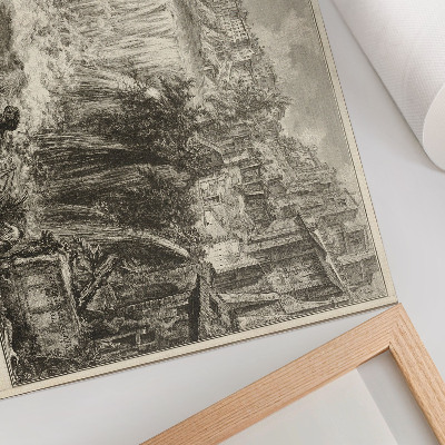 Poster pentru perete Vedere a Marii Cascade de la Tivoli, din Vederi ale Romei de Giovanni Battista Piranesi